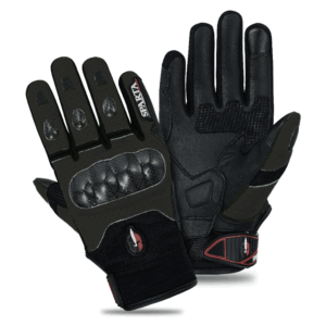 Guanti Moto Estivi in Pelle Traforata e Carbonio SPARTA – Multicolore
