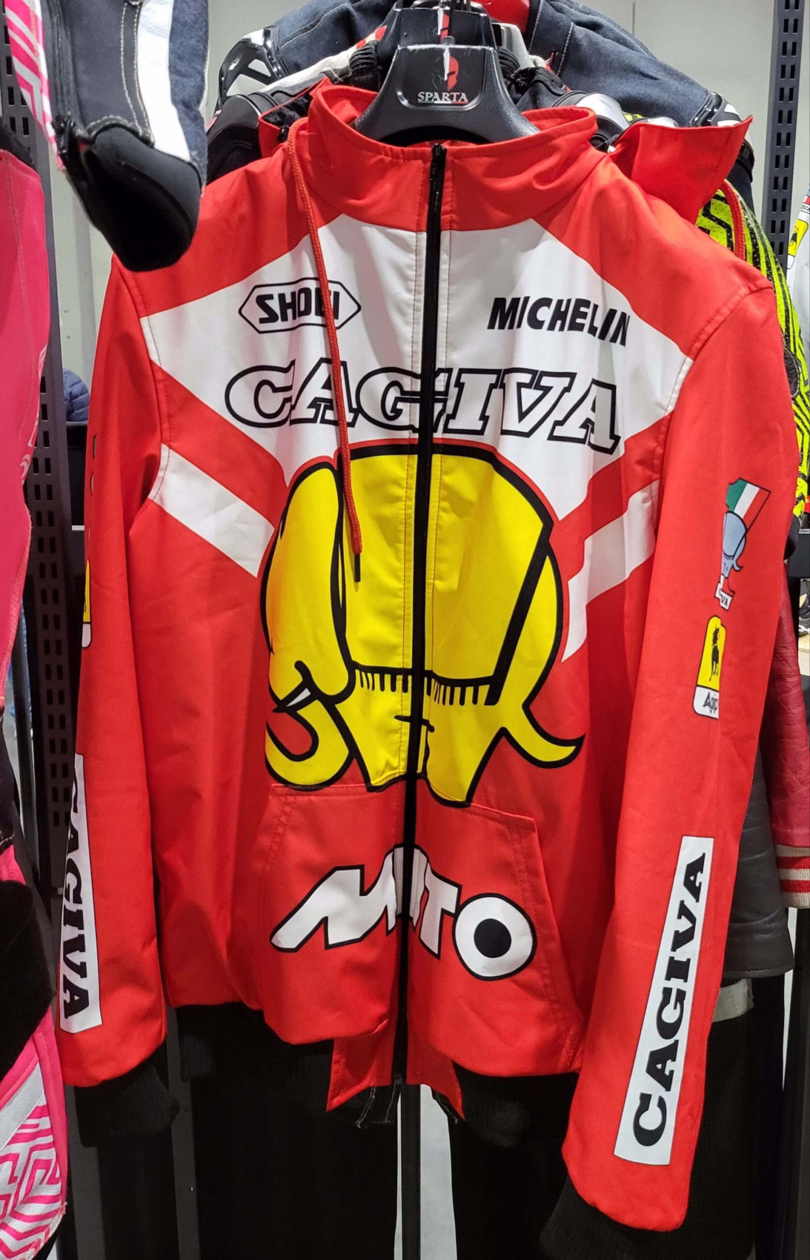 Giacca moto personalizzata Sparta blu su misura Besparta