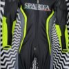 Immagine di una tuta Sparta Verona in tessuto e pelle, con design elegante e dettagli personalizzabili.